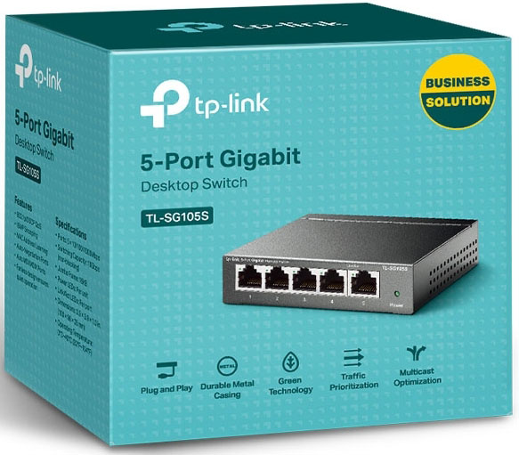 TP-Link - Switch TP-Link TL-SG105S 5 Portas Gigabit