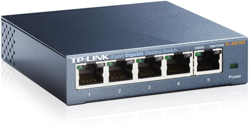 TP-Link - Switch TP-Link TL-SG105 5 Portas Gigabit Metal