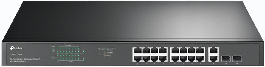 TP-Link - Switch TP-Link  TL-SG1218MP Unmanaged 18-Port Gigabit Rackmount  Switch with 16-Port PoE+