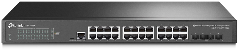 Switch TP-Link SG3428X JetStream 24 Portas Gigabit L2+ Managed Switch c/ 4 10GE SFP+ Slots