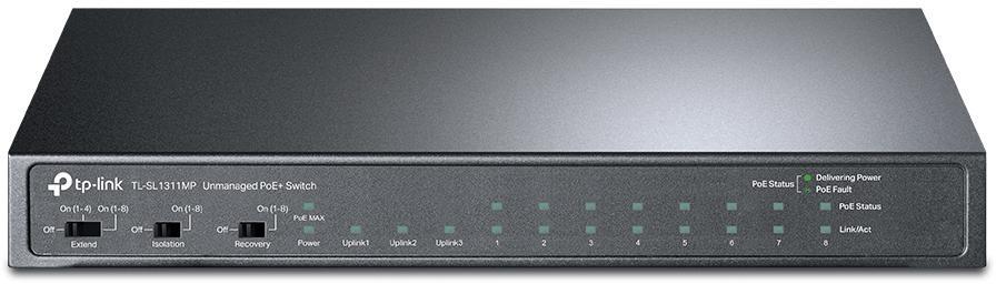 TP-Link - Switch TP-Link TL-SL1311MP Unmanaged 24-Port 10/100 Mbps + 2-Port Gigabit Rackmount Switch with 24-Port PoE+