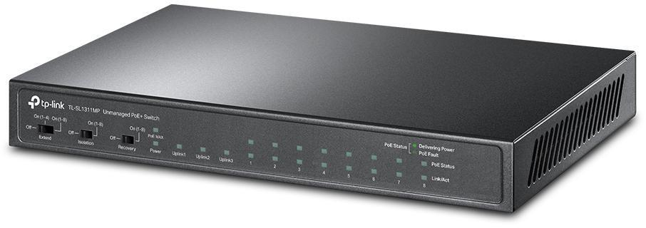 TP-Link - Switch TP-Link TL-SL1311MP Unmanaged 24-Port 10/100 Mbps + 2-Port Gigabit Rackmount Switch with 24-Port PoE+