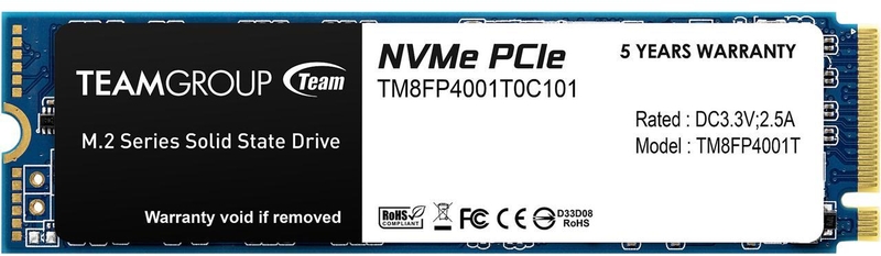 SSD Team Group MP34 1TB M.2 NVMe (3400/2900MB/s)