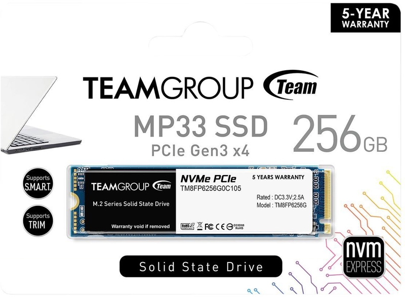 Team Group - Disco SSD Team Group MP34 256GB M.2 NVMe