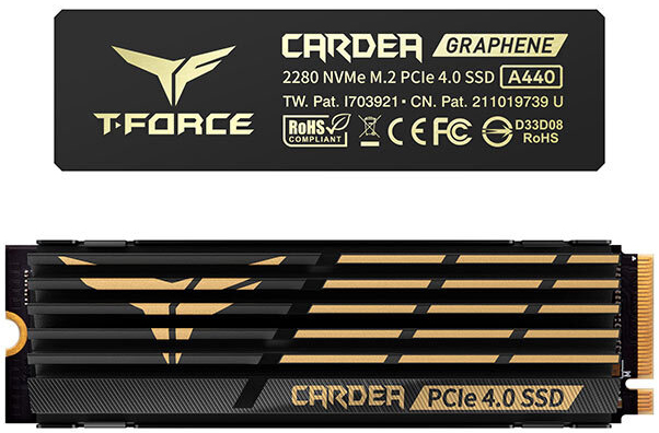 Disco SSD Team Group T-Force Cardea A440 Heatsink 2TB Gen4 M.2 NVMe