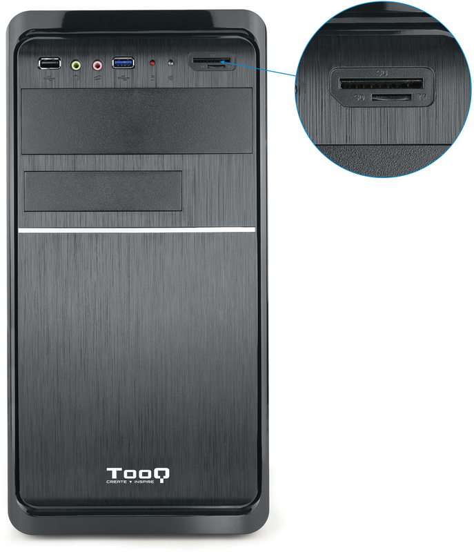 Tooq - ** B Grade ** Caixa Micro-ATX Tooq C/ Fonte 500W + 1x USB 3.0 Preta