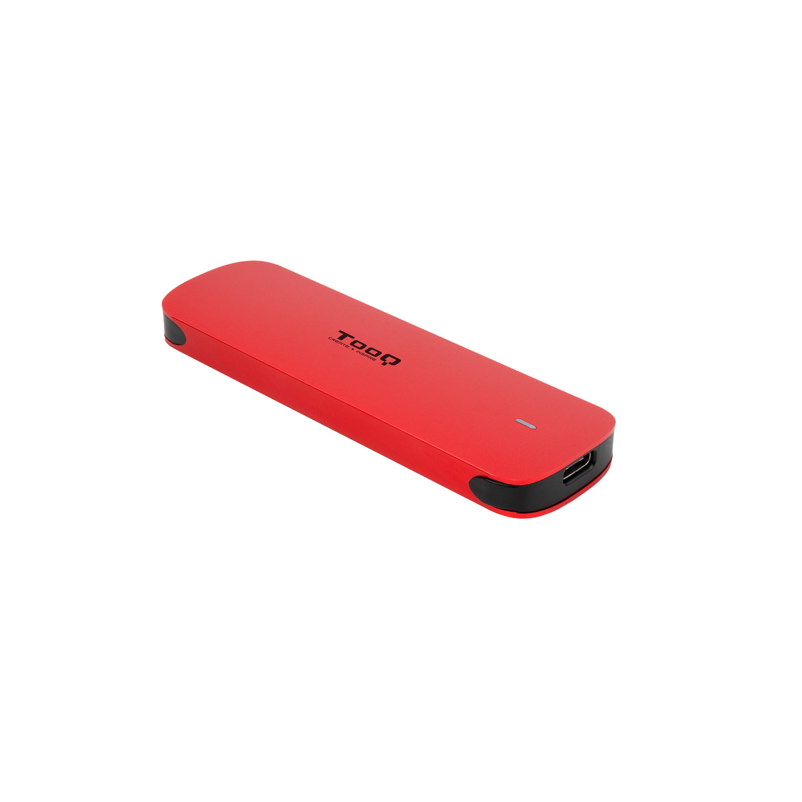 Caixa SSD Tooq M.2 NGFF/NVMe SSD USB 3.1 Gen 2 Aluminio Vermelho