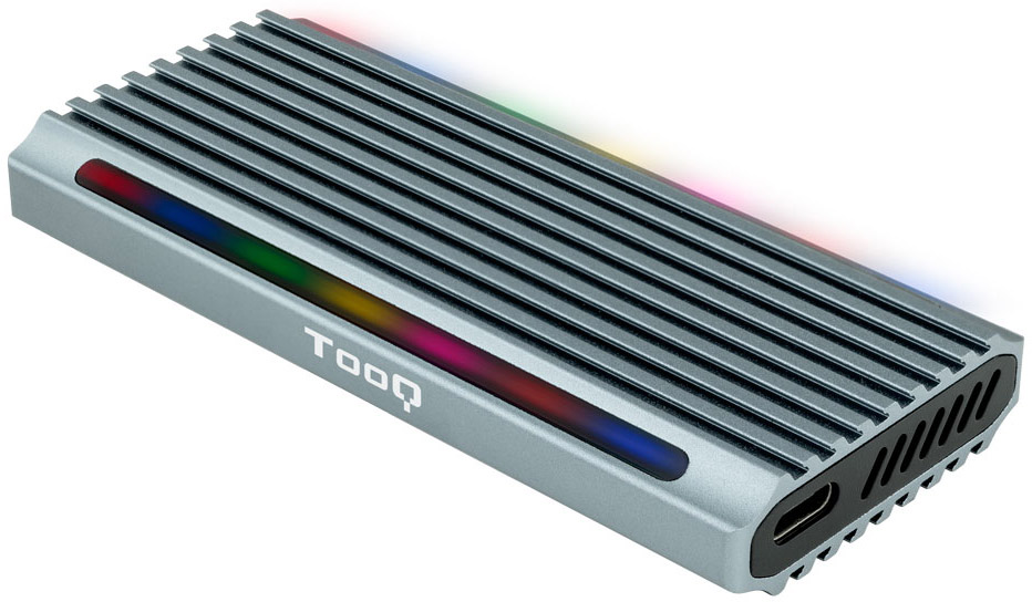 Caixa SSD Tooq M.2 NGFF/NVMe SSD USB 3.1 Gen 2 USB-A RGB
