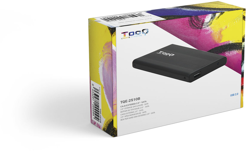 Tooq - Caixa HDD Tooq 2.5" SATA (9,5mm) USB 2.0 Preto