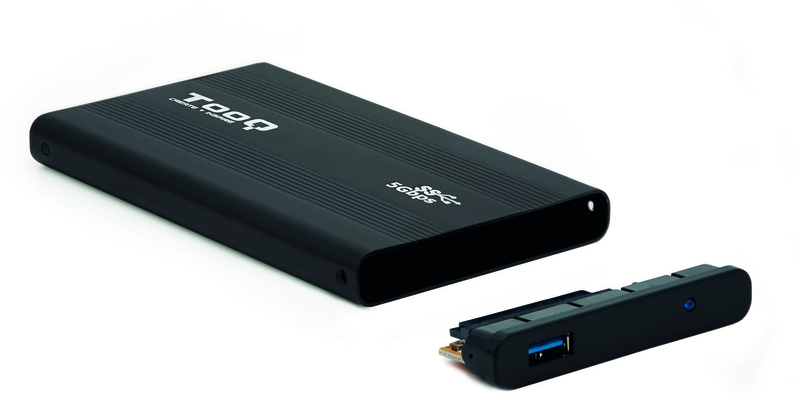 Caixa HDD Tooq 2.5" SATA (9,5mm) USB 3.0 / 2.0 Preto