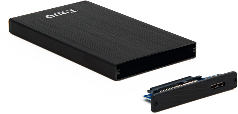 Tooq - Caixa HDD Tooq 2.5" SATA (9,5mm) USB 3.0/3.1 Gen 1 Preto Metalizado