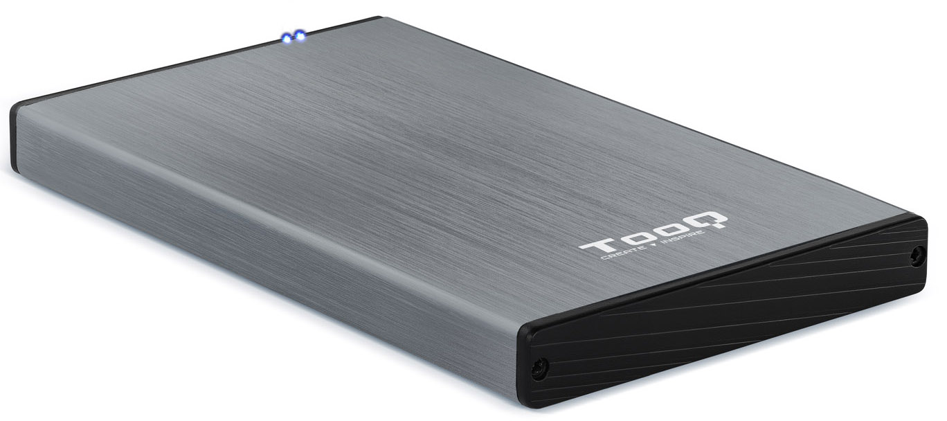 Caixa HDD Tooq 2.5" SATA (95mm) - USB 3.0/3.1 Gen 1 Cinza Metalizado