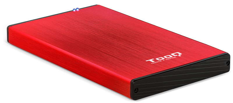 Caixa HDD Tooq 2.5" SATA (95mm) - USB 3.0/3.1 Gen 1 Vermelho Metalizado