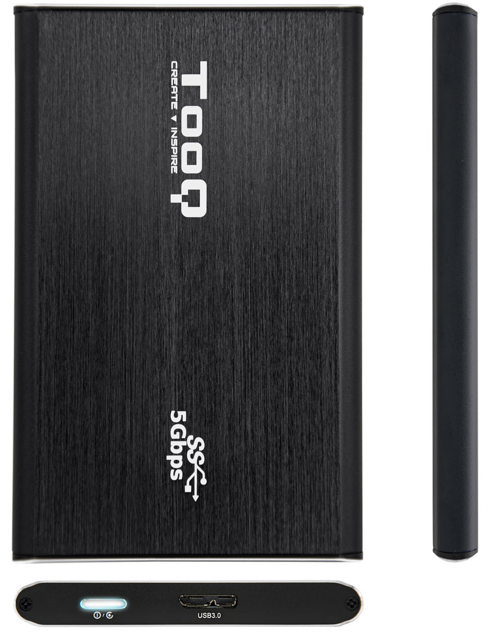 Tooq - Caixa HDD Tooq 2.5" SATA (7mm) USB 3.0 UASP