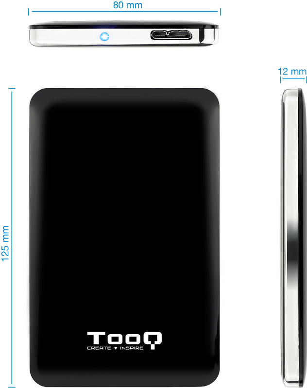 Tooq - Caixa HDD Tooq 2.5" SATA (7mm) UASP USB 3.0 Preto