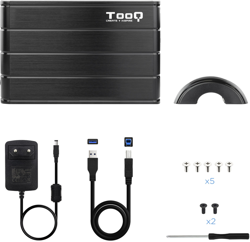 Tooq - Caixa HDD Tooq 3.5" SATA LED USB 3.0 Preto