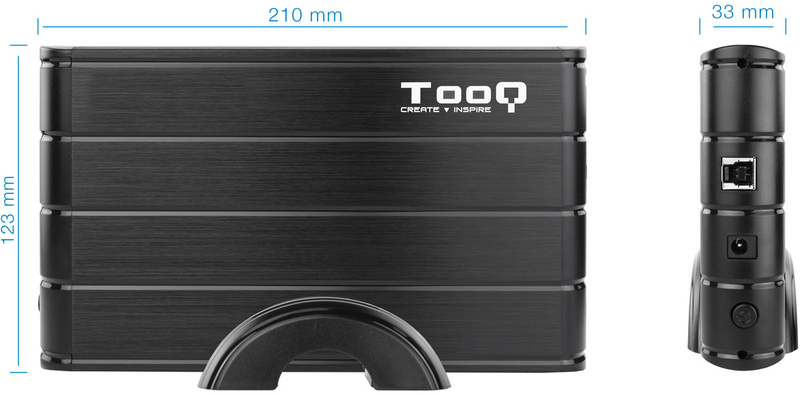 Tooq - Caixa HDD Tooq 3.5" SATA LED USB 3.0 Preto