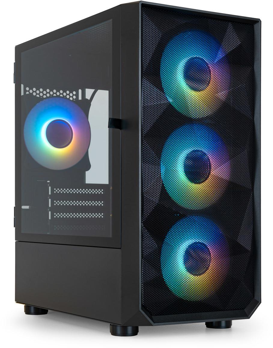 ** B Grade ** Caixa Micro-ATX Tooq SEIZURE Mesh ARGB c/ Vidro Temperado Preta