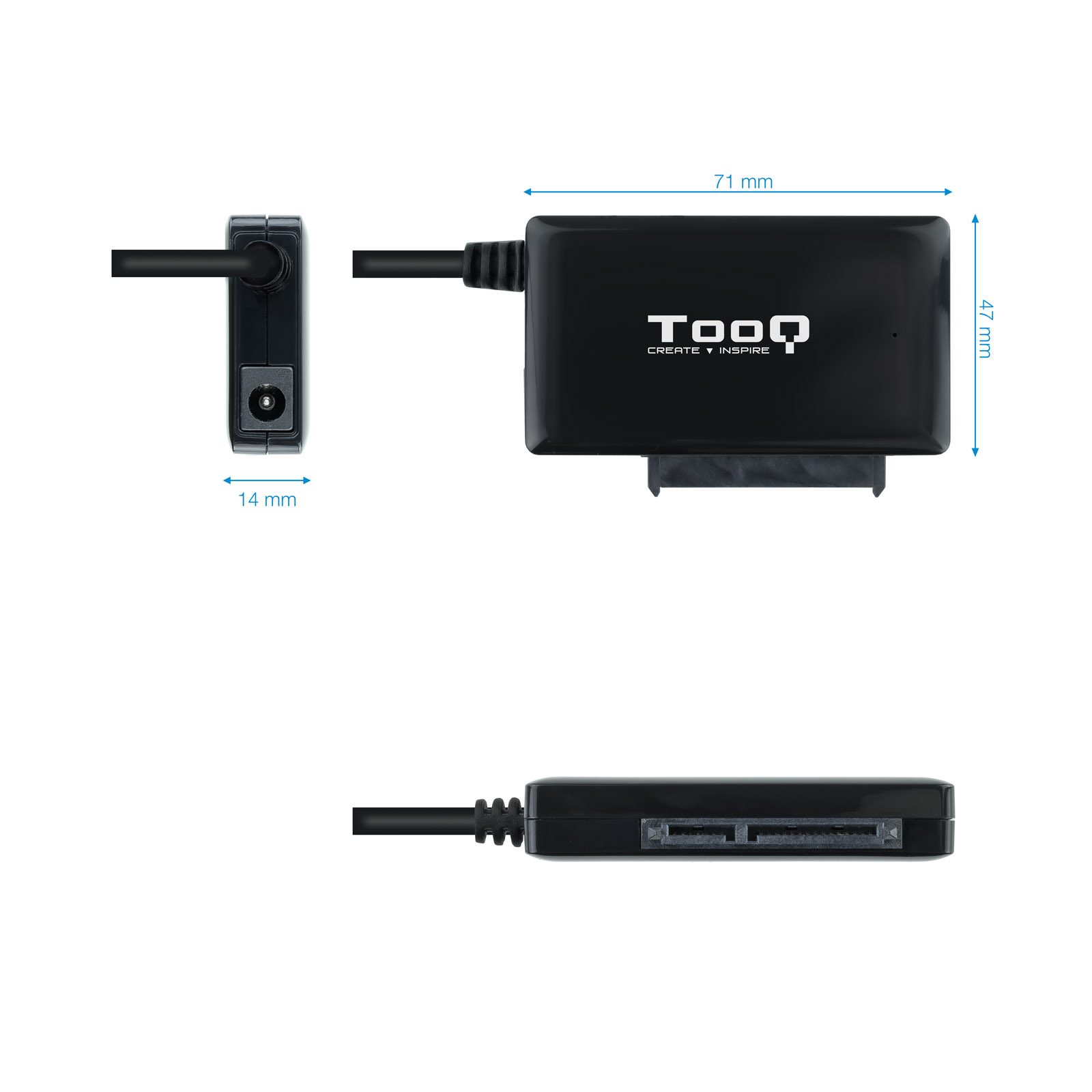 Tooq - Adaptador Tooq USB 3.0 USB-A SATA HDD/SSD 2.5" / 3.5"