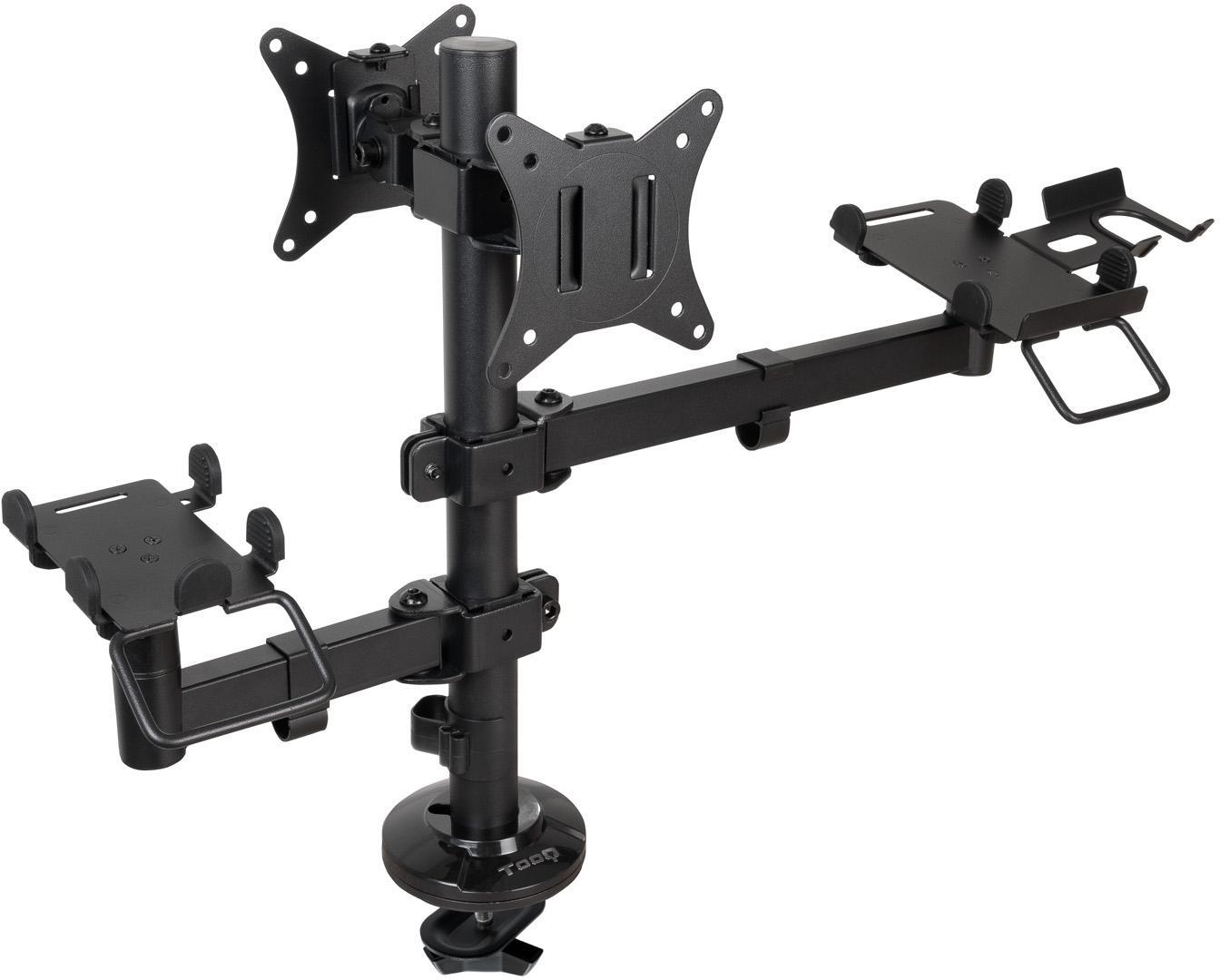 Suporte de Mesa Tooq Tilt e Giratório para TPV/impressora/monitor/terminal/leitor Preto