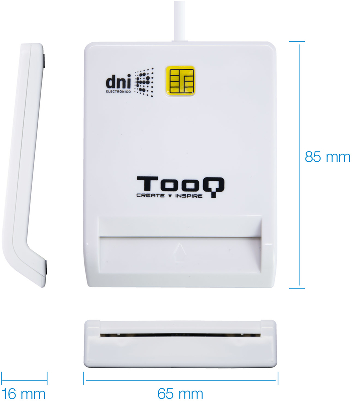 Tooq - Leitor de Cartões Tooq Cartões de Cidadão / DNI 4.0 USB 2.0 Branco