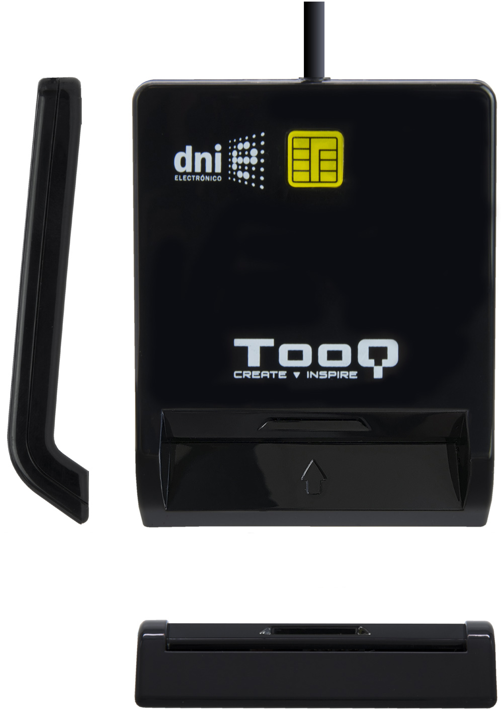Tooq - Leitor de Cartões Tooq Cartão de Cidadão / DNIe 4.0 / SIM USB-C Preto