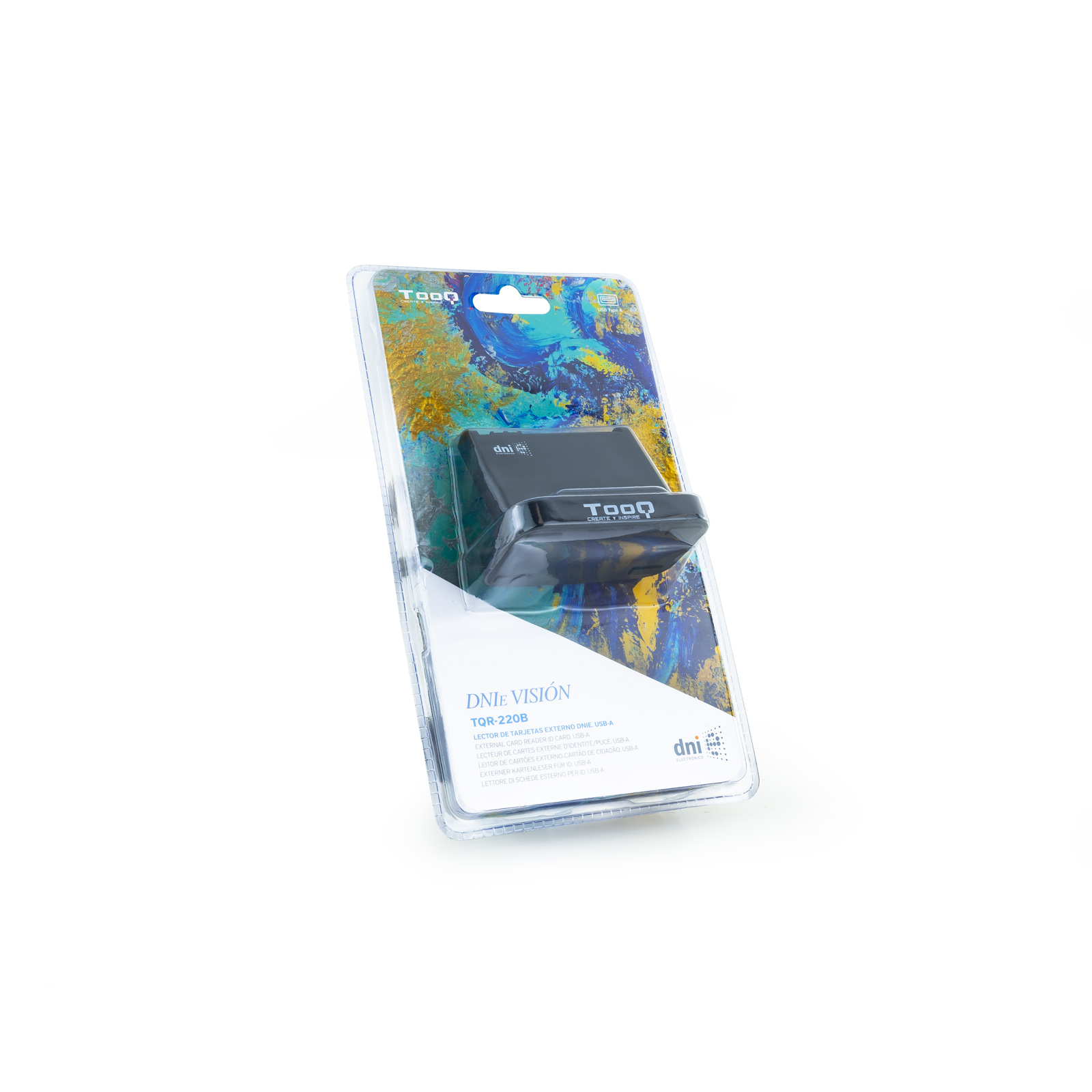 Tooq - Leitor de Cartões Tooq DNI 4.0 e Cartão de Cidadão USB 2.0 Preto