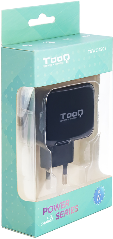 Tooq - Carregador Tooq 2x USB 5V 3.4A com Controlo AI Preto