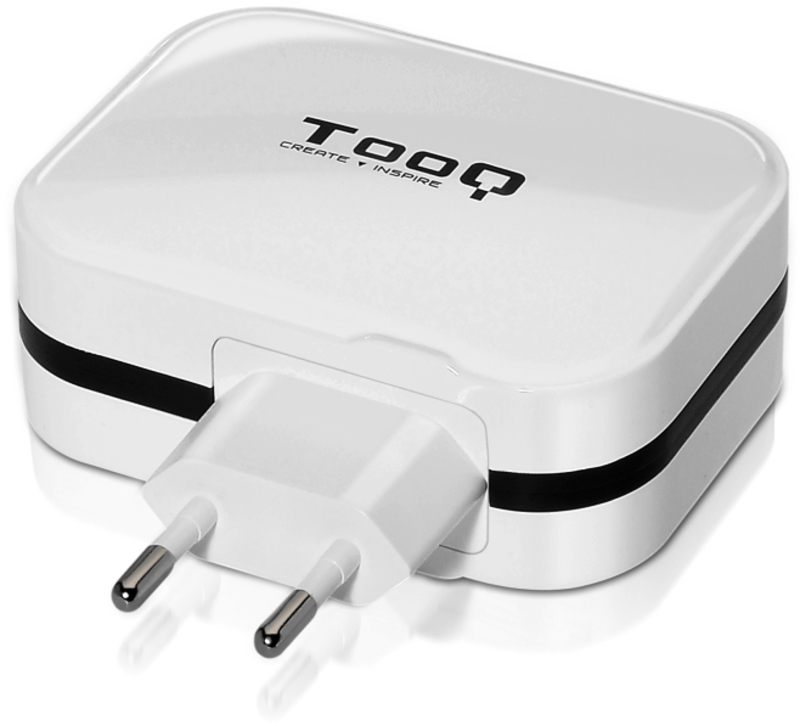 Tooq - Carregador Tooq 4x USB 5V 6.8A com Controlo AI Branco