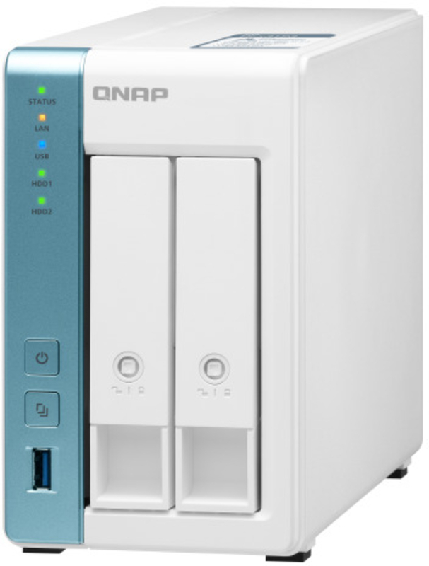 QNAP - NAS QNAP TS-231P3-2G - 2 Baías - 1.7GHz 4-core - 2GB RAM