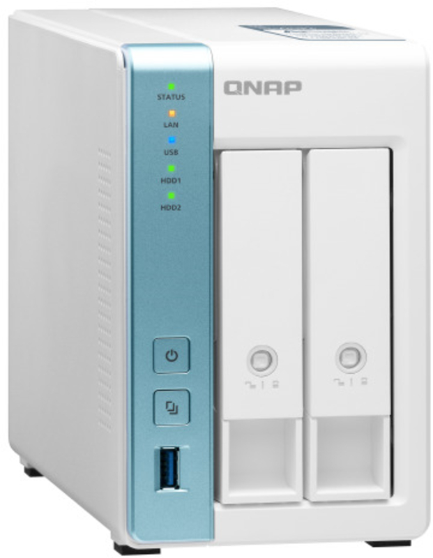 QNAP - NAS QNAP TS-231P3-4G - 2 Baías - 1.7GHz 4-core - 4GB RAM