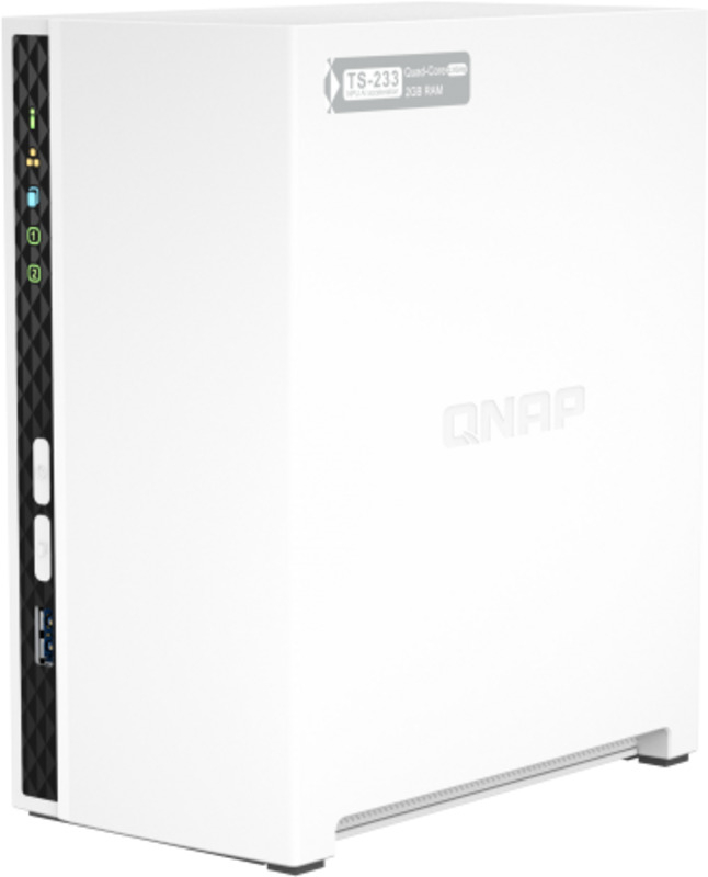 QNAP - NAS QNAP TS-233 - 2 Baías - 2.0GHz 4-core - 2GB RAM