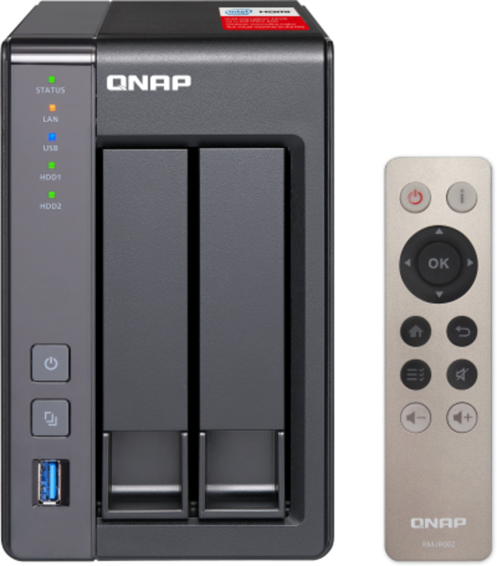QNAP - NAS QNAP TS-251+-2G - 2 Baías - 2.0GHz-2.42GHz 4-core - 2GB RAM