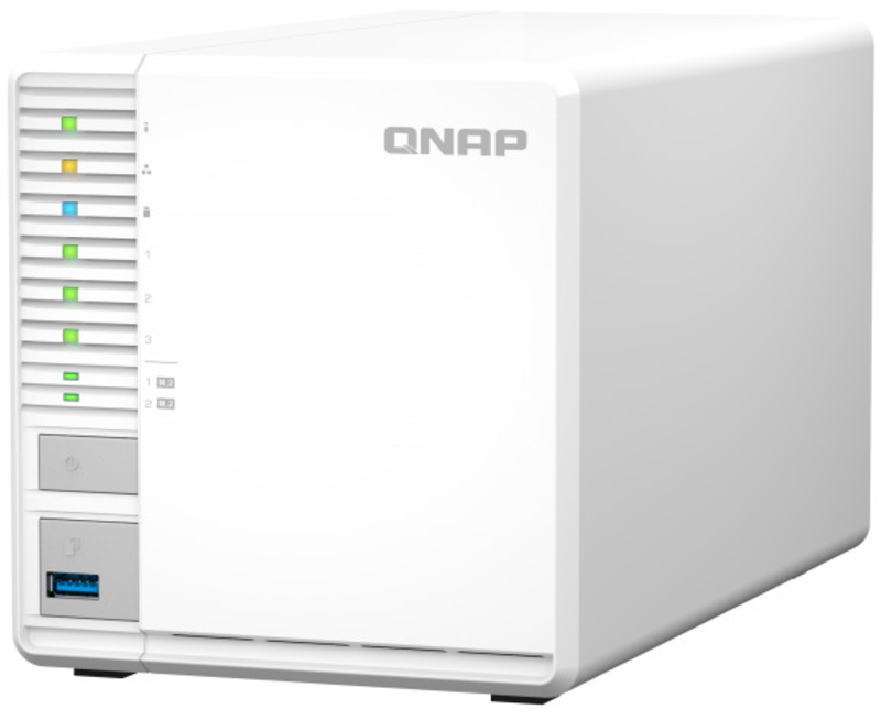 NAS QNAP TS-364-4G - 3 Baías - 2.9GHz 4-core - 4GB RAM