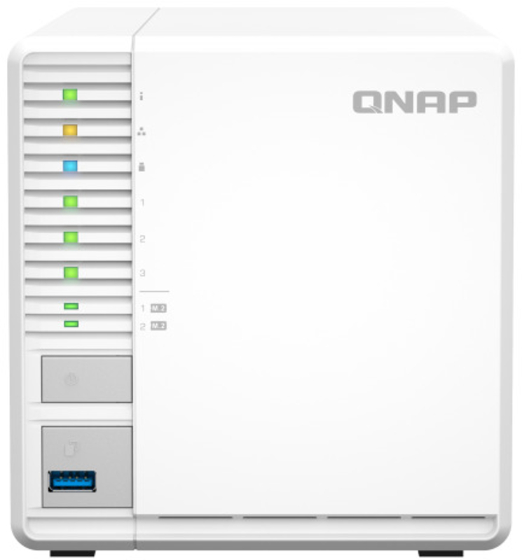 QNAP - NAS QNAP TS-364-4G - 3 Baías - 2.9GHz 4-core - 4GB RAM