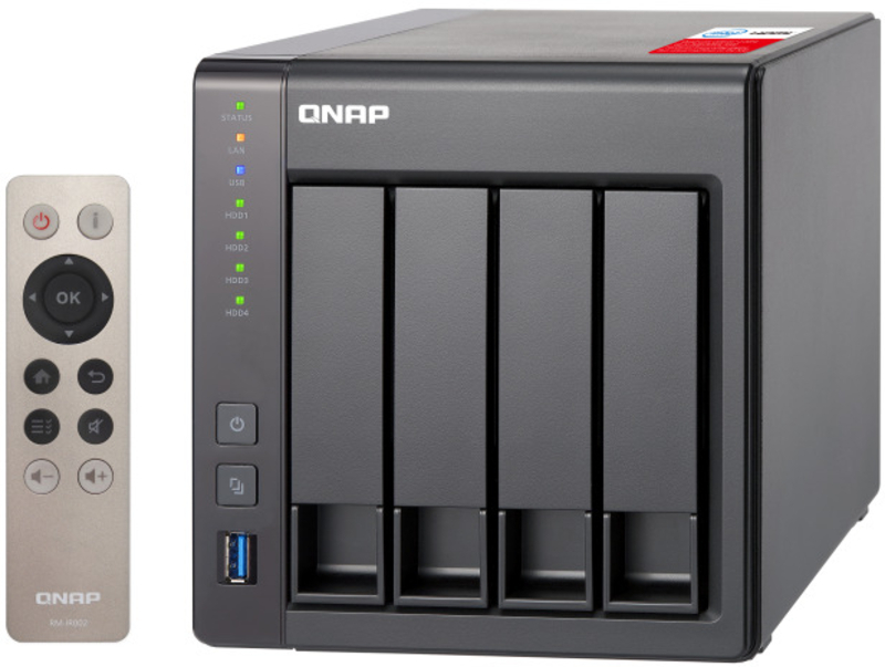 NAS QNAP TS-451+-8G - 4 Baías - 2.0GHz-2.42GHz 4-core - 8GB RAM