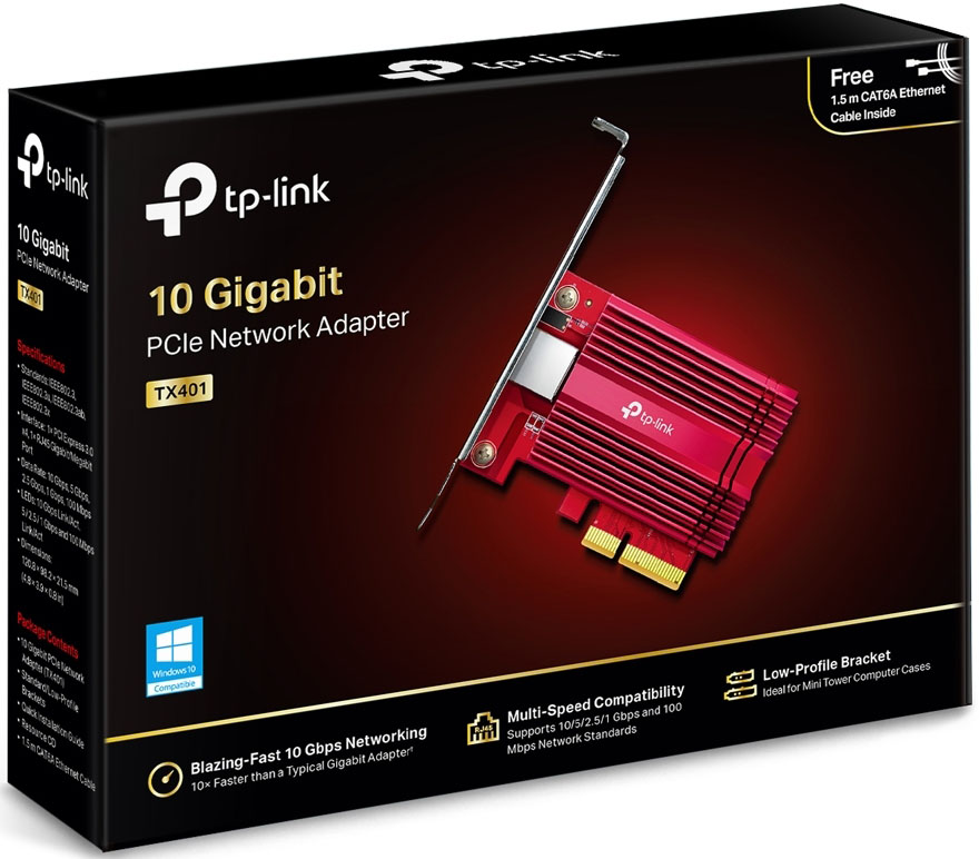 TP-Link - Placa de Rede TP-Link PCI Express Archer TX401 10 Gigabit