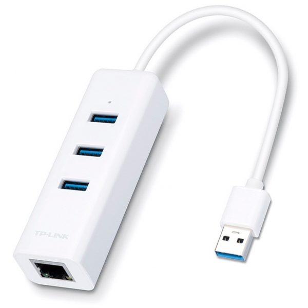 Adaptador TP-Link USB 3.0 > Ethernet Gigabit + 3 Portas USB 3.0