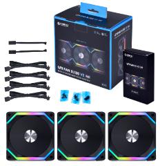 Lian Li - ** B Grade ** Ventoinha Lian Li UNI SL120 V2 RGB PWM Preto 120mm (Pack 3)