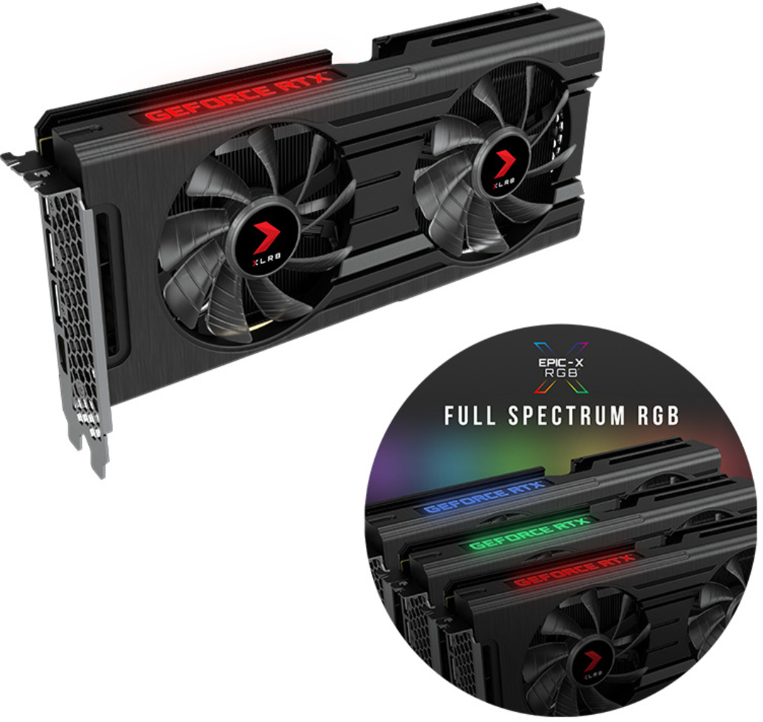 PNY - Gráfica PNY GeForce® RTX 3050 Gaming REVEL EPIC-X Dual Fan 8GB GDDR6