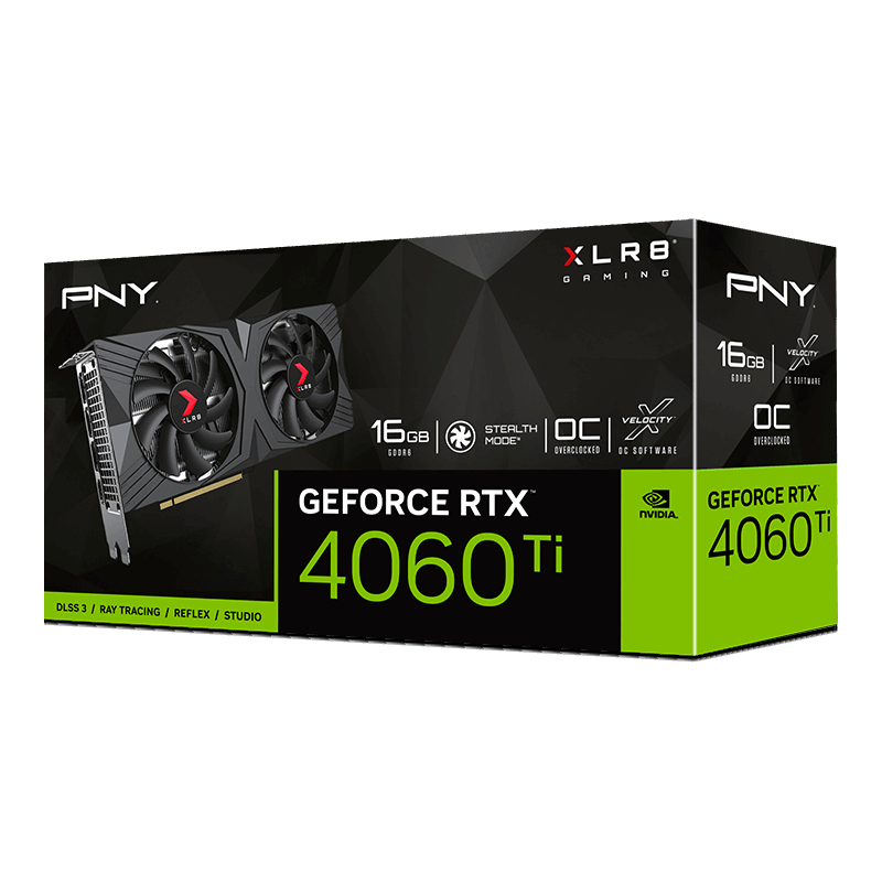 PNY - Gráfica PNY GeForce® RTX 4060 Ti XLR8 VERTO OC Dual Fan 16GB GDDR6 DLSS3