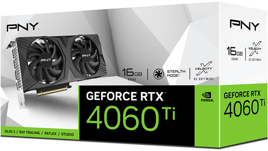 PNY - Gráfica PNY GeForce® RTX 4060 Ti XLR8 VERTO Dual Fan 16GB GDDR6 DLSS3