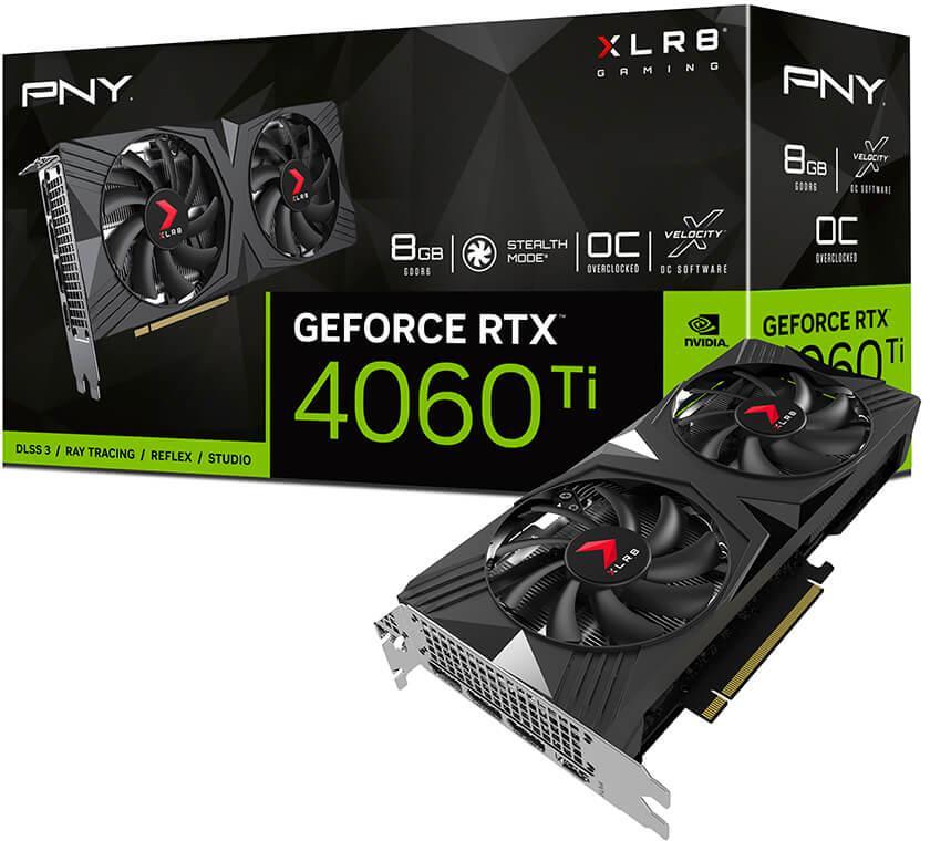 PNY - Gráfica PNY GeForce® RTX 4060 Ti Gaming VERTO Dual Fan OC 8GB GDDR6 DLSS3