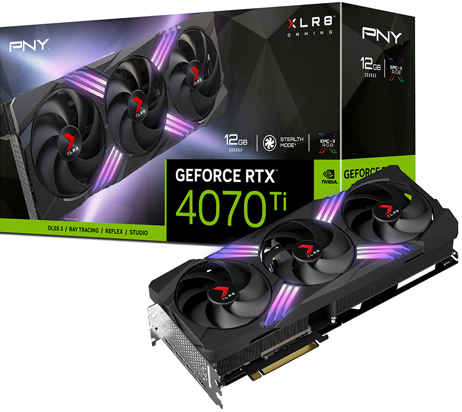 Gráfica PNY GeForce® RTX 4070 Ti Gaming VERTO Triple Fan 12GB