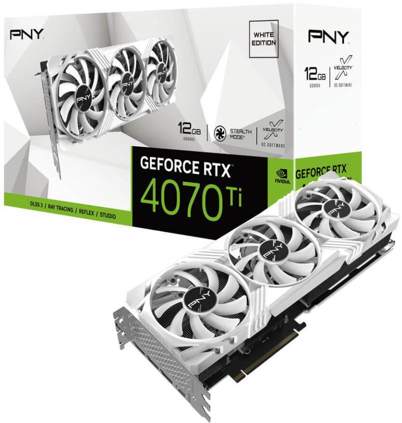 PNY - Gráfica PNY GeForce® RTX 4070 Ti SUPER VERTO Triple Fan White 12GB GDDR6 DLSS3