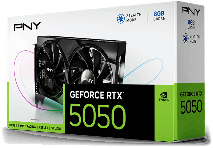 PNY - Gráfica PNY GeForce® RTX 5050 Dual Fan 8GB GDDR6 DLSS4