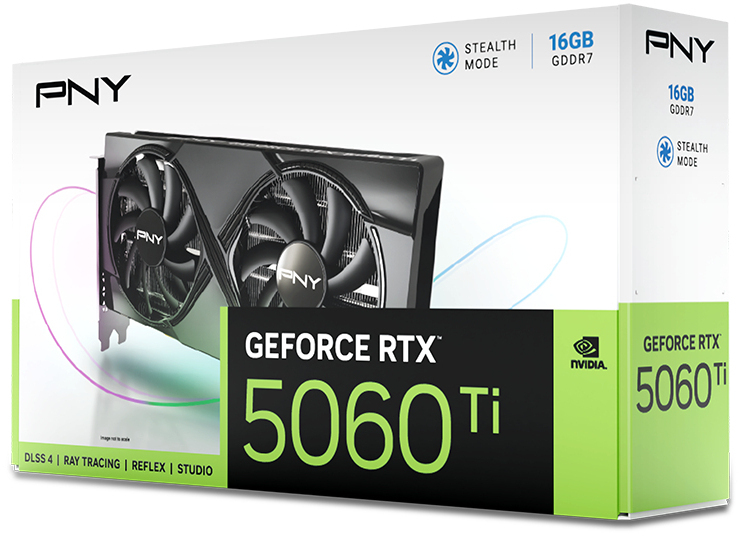 PNY - Gráfica PNY GeForce® RTX 5060 Ti Dual Fan 16GB GDDR7 DLSS4