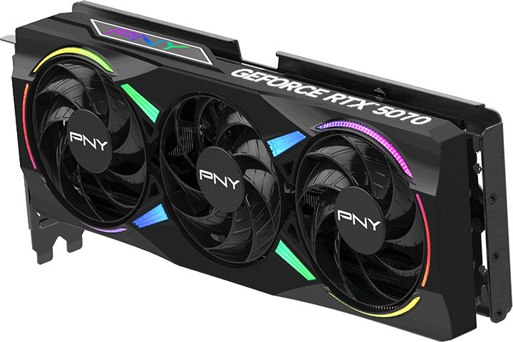 PNY - Gráfica PNY GeForce® RTX 5070 Gaming RGB Triple Fan OC 12GB GDDR7 DLSS4