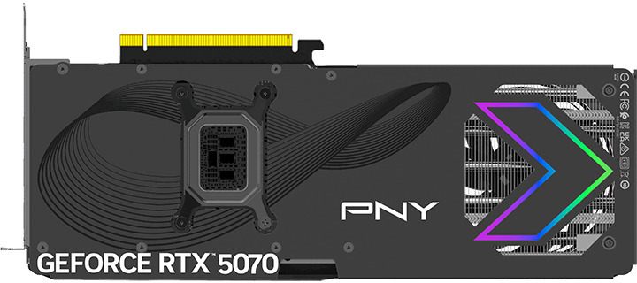 PNY - Gráfica PNY GeForce® RTX 5070 Gaming RGB Triple Fan OC 12GB GDDR7 DLSS4