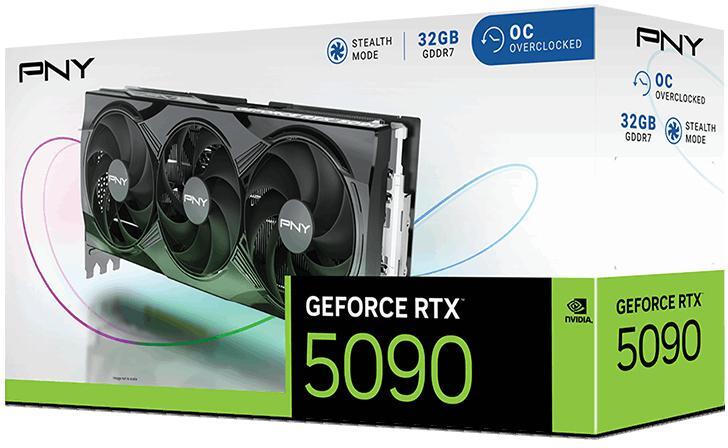 PNY - Gráfica PNY GeForce® RTX 5090 Gaming Triple Fan OC 32GB GDDR7 DLSS4